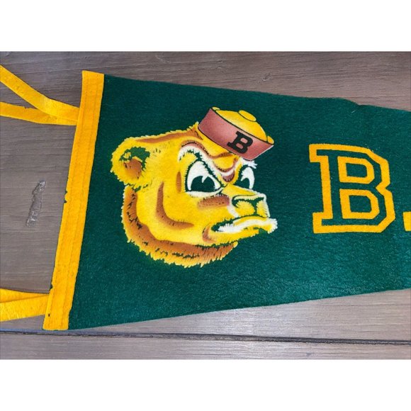 Vintage 50’s 1950's BAYLOR UNIVERSITY SAILOR BEAR Pennant - Picture 4 of 10